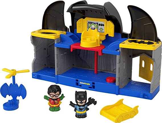 Amazon.com: Fisher-Price Little People DC Super Friends Batcave, Batman Playset with Figures for Toddlers and Preschool Kids Ages 18 Months to 5 Years: Toys & Games