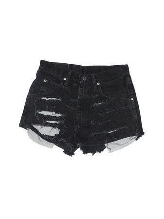 Wrangler Jeans Co 100% Cotton Solid Black Denim Shorts 30 Waist - 51% off | thredUP