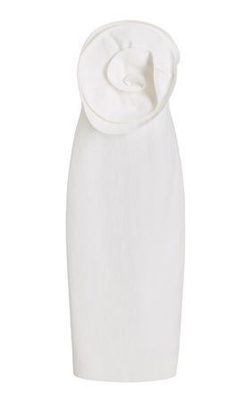 Maia Floral-Appliquéd Cotton-Linen Midi Dress By Mara Hoffman | Moda Operandi