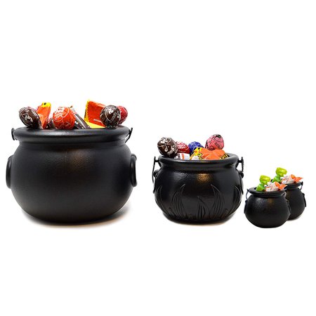 JOYIN Black Cauldron with Handle 8 for Halloween Party Favor Decorations, Halloween Parties Candy Bucket, Candy Kettle and Pot of Gold Cauldron (Pack of 4) Joyin Inc [1540894501-8809] - $6.97