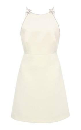 Crystal-Embellished Faille-Cady Mini Dress by Miu Miu | Moda Operandi
