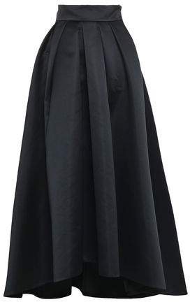Prestige Pleated Duchesse-satin Maxi Skirt