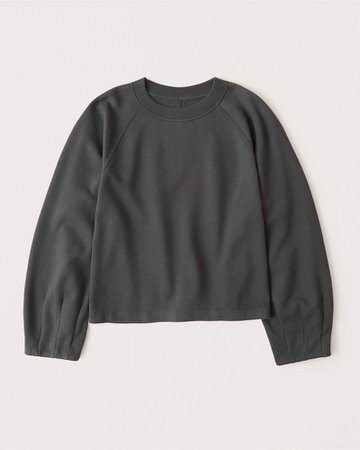 Women's Pleated Puff Sleeve Sweatshirt | Women's New Arrivals | Abercrombie.com