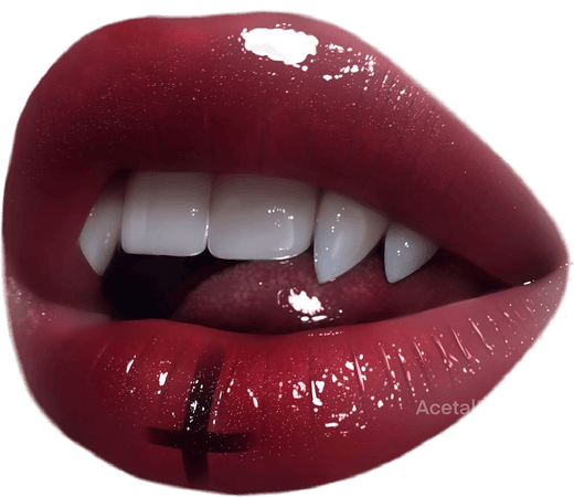 mouth teeth lips lipstick cute beautiful surrealart ...