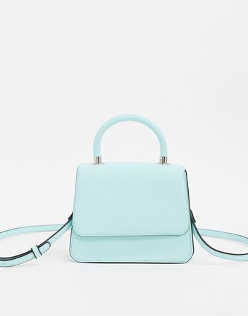 Who What Wear Casey mini bag with cross body strap in bleached aqua | ASOS