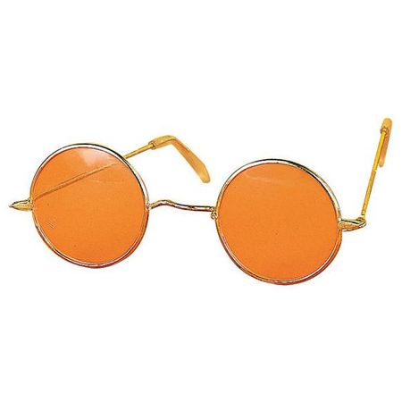 Hippie Tinted Glasses in Orange Hippie Costume Accessories