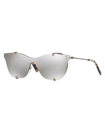 Valentino Square Side-Blinder Sunglasses | Neiman Marcus