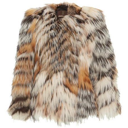 Roberto Cavalli Long Sleeve Short Fur Coat