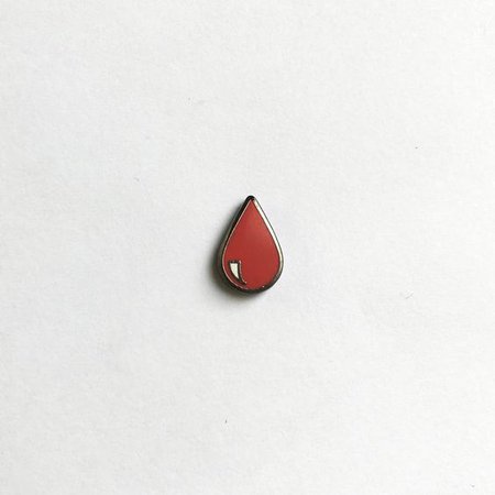 Blood Drop enameled pin