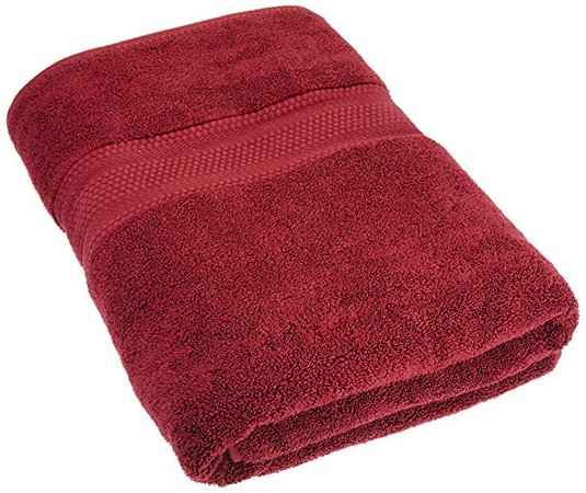 traditional mafia Traditional Mafia-100% Zero-Twist Cotton 1-Piece Oversized Bath Sheet/Beach Towel, 1000 GSM, 90 x 180cm, Maroon: Home & Kitchen