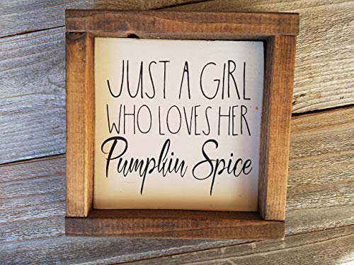 Amazon.com: Pumpkin Spice - Wood Framed Mini Box Sign (L): Handmade