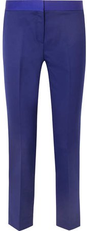 Woven Straight-leg Pants - Blue