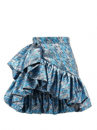 Ruffled brocade mini skirt | Germanier |