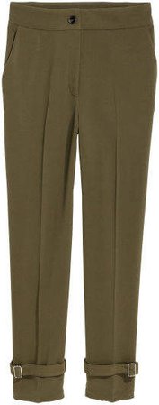 Wide-cut Pants - Green