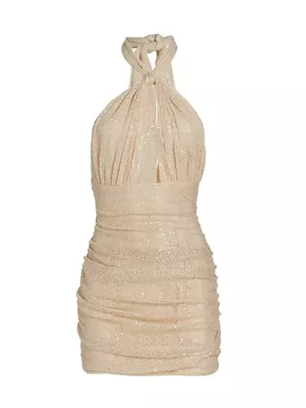 Shop Ronny Kobo Leone Ruched Sequin Mini Dress | Saks Fifth Avenue