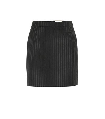 Pin-Striped Wool Skirt - Saint Laurent | Mytheresa