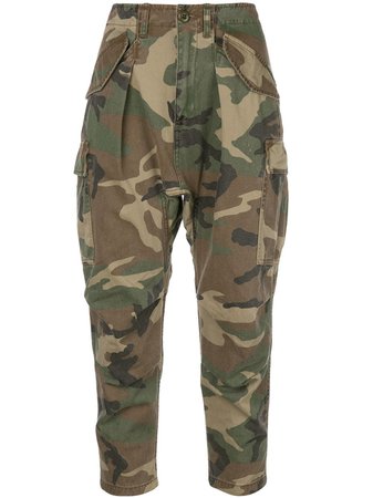 R13 Camouflage Print Trousers
