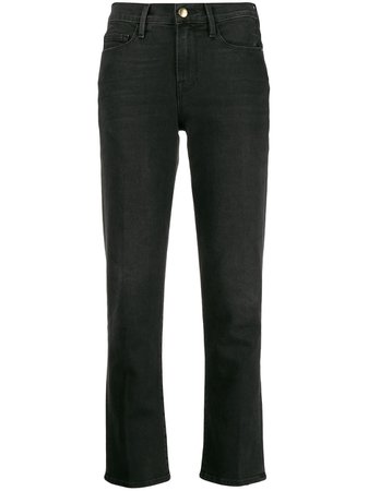 FRAME cropped straight leg jeans