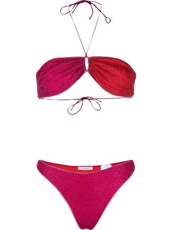 Oséree Glittered tie-fastening Bikini Set - Farfetch
