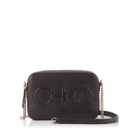 Black Nappa Leather Embossed Choo Logo Mini Bag | BALTI | Cruise 19 | JIMMY CHOO