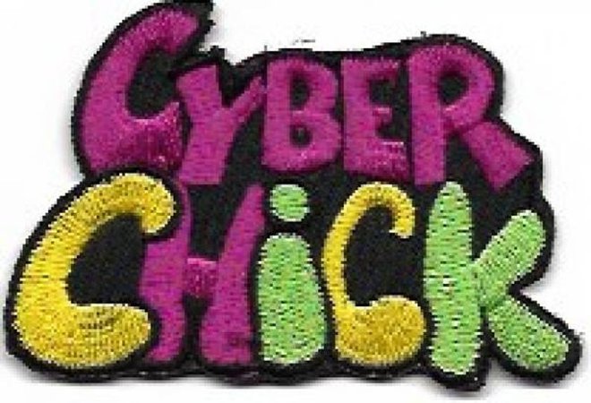 Retro Cyber Chick Patch / Iron On Applique | Etsy