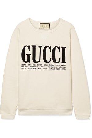 Gucci | Oversized printed cotton-terry sweatshirt | NET-A-PORTER.COM
