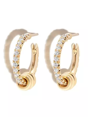 Spinelli Kilcollin 18kt Yellow Gold Diamond Hoop Earrings - Farfetch