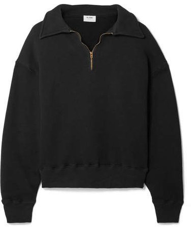 70s Cotton-fleece Sweatshirt - Black