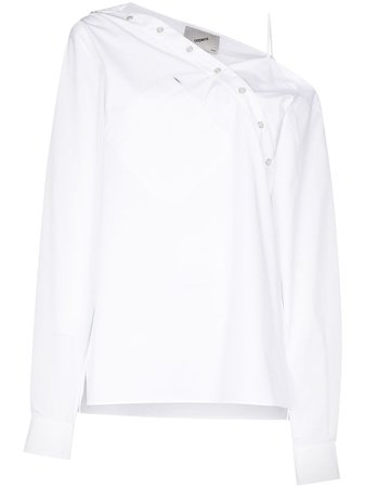 Shop Coperni off-centre one-shoulder blouse with Express Delivery - FARFETCH