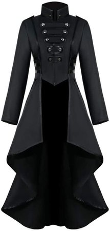 Amazon.com: Women Gothic Steampunk Button Tailcoat Lace Corset Halloween Costume Coat Jacket: Clothing