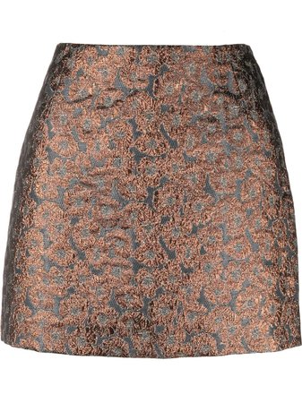 Patrizia Pepe Jacquard Metallic Miniskirt - Farfetch