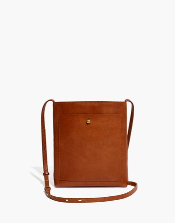 The Slim Brooklyn Crossbody Bag in Leather brown