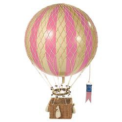 Kathy Kuo Home George Modern Classic Pink Royal Hot Air Balloon Miniature | Kathy Kuo Home