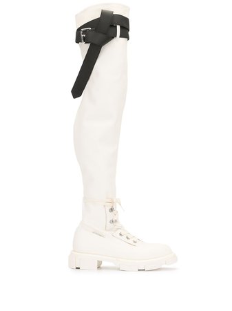 Shop white Monse x Both Gao thigh-high boots with Express Delivery - Farfetch