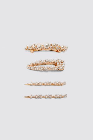 PACK OF FAUX PEARL HAIR CLIPS-NEW IN-WOMAN | ZARA United States
