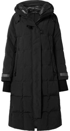 Elmwood Hooded Quilted Shell Down Coat - Black