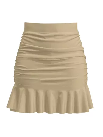 Plus Solid Knee Length Mermaid Skirt | SHEIN USA