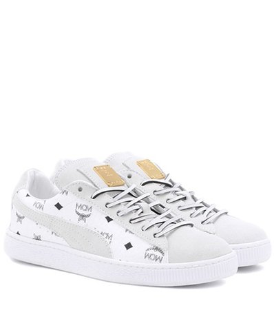 X MCM suede classic sneakers