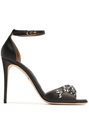 Crystal-embellished satin sandals | DOLCE & GABBANA | Sale up to 70% off | THE OUTNET