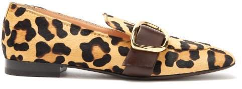 Charmer Leopard Print Calf Hair Loafers - Womens - Leopard