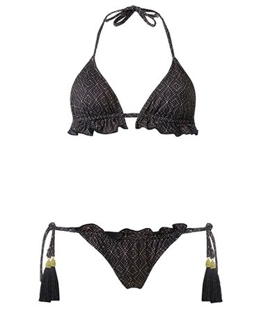 STEFANIA FRANGISTA Black and Gold Gigi Bikini < NEW | aesthet.com