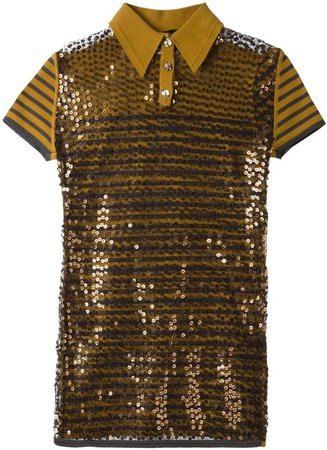 Pre-Owned sequinned polo shirt