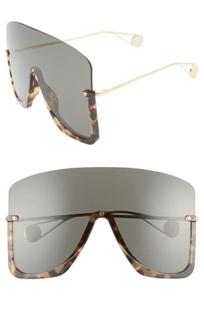 Gucci 99mm Oversize Shield Sunglasses | Nordstrom