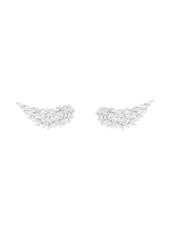 Apples & Figs Sterling Silver Hermes Crystal Earrings 01EARHERMWINGZIR | Farfetch