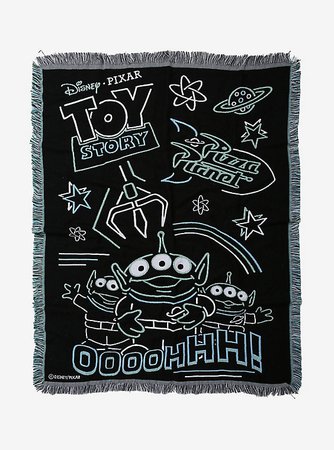 Disney Pixar Toy Story Neon Light Aliens Tapestry Throw Blanket