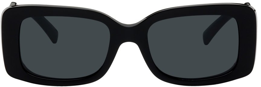 Versace: Black 90's Vintage Logo Sunglasses | SSENSE