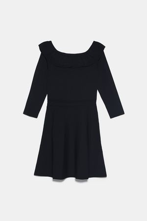 OFF - THE-SHOULDER DRESS-NEW IN-WOMAN | ZARA United States black