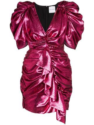 Halpern pink ruffled sequinned mini dress for women | S20D033 at Farfetch.com