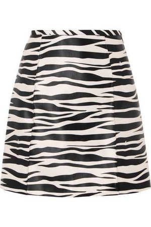 we11done | Zebra-print satin mini skirt | NET-A-PORTER.COM