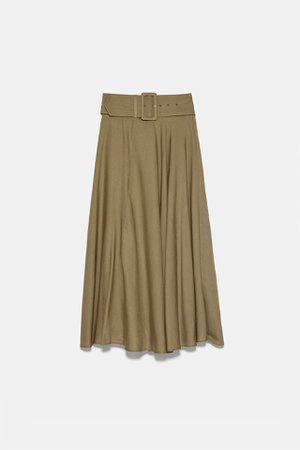 BELTED RUSTIC SKIRT | ZARA United States